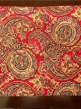 NWT Raymond Waites Paisley Quilted Laptop Sleeve Case Red Pink Padded Zipper